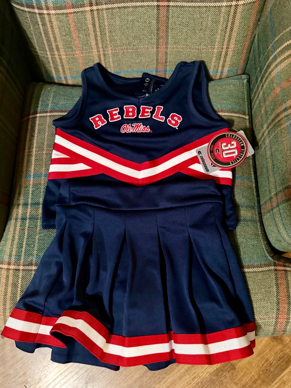 Ole Miss Rebels Cheerleading Outfit Navy Red